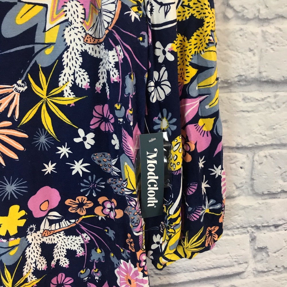 Modcloth Applaud For Mod Shift Dress Womens Size Small Graphic Multicolor NWT - Picture 2 of 6